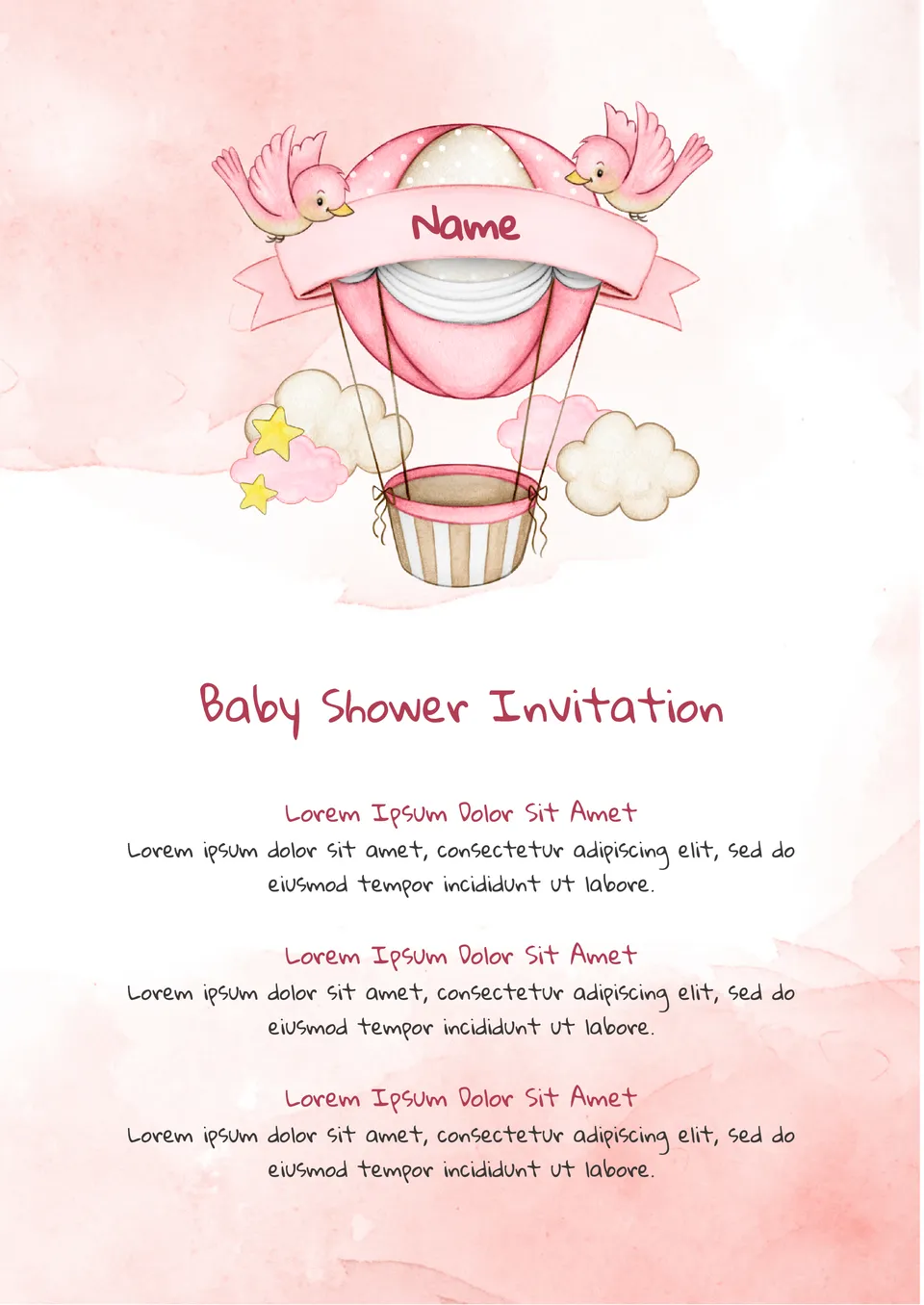 Baby Shower Invitation Template