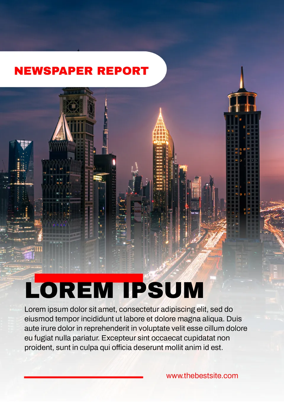 Newspaper Report Template