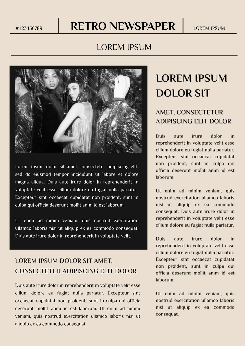 Retro Newspaper Template
