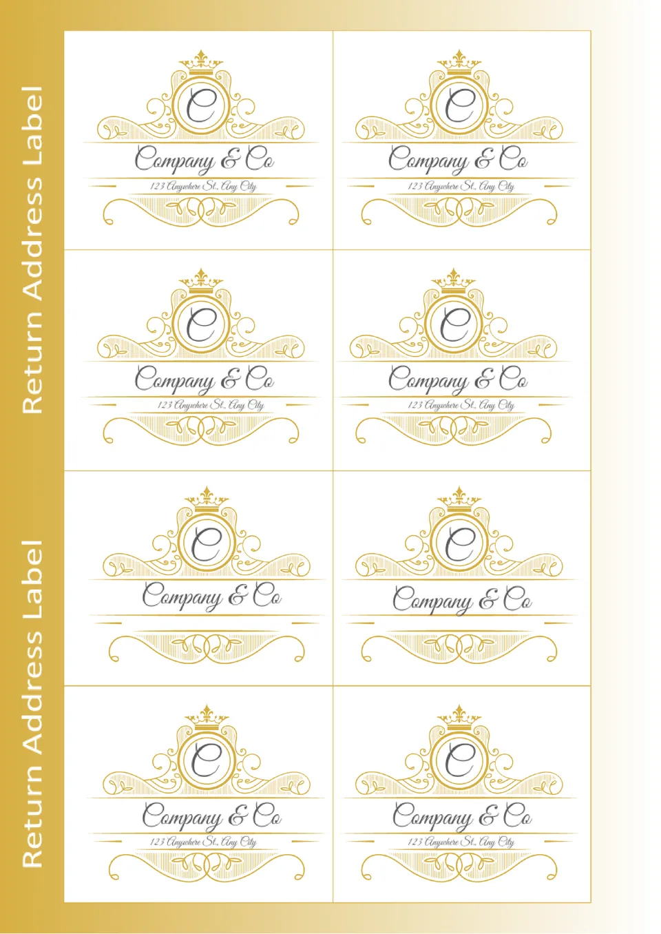 Return Address Label Template