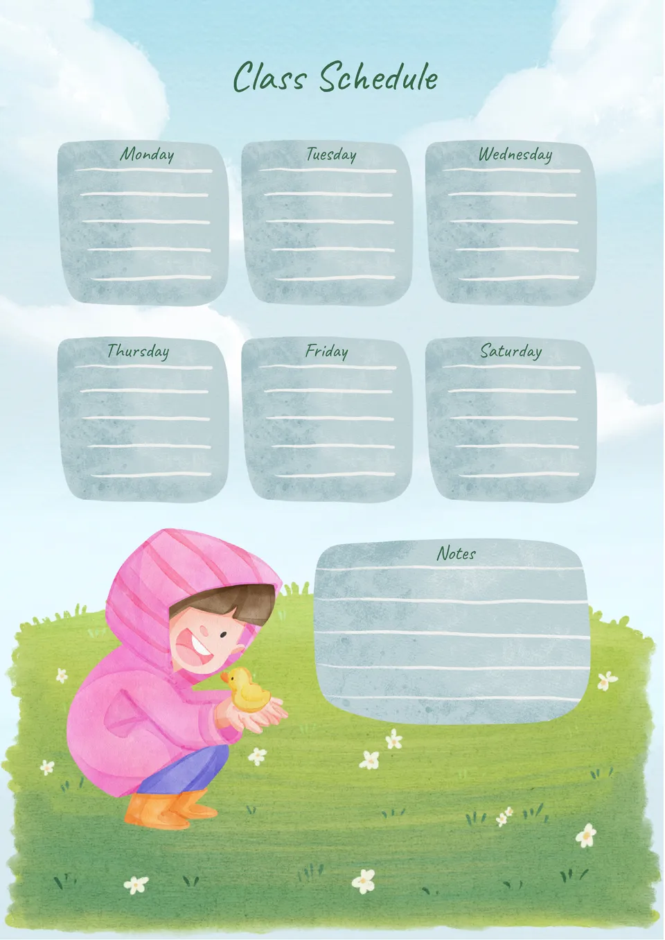 Class Schedule Template