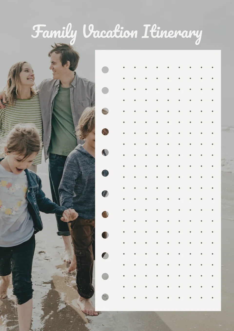 Family Vacation Itinerary Template