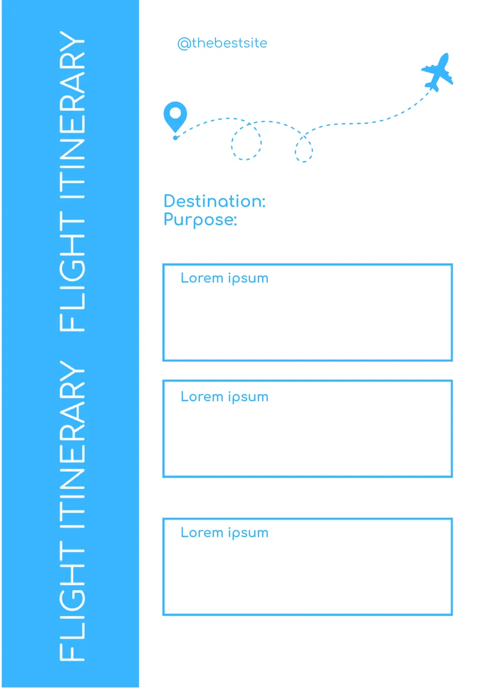 Flight Itinerary Template