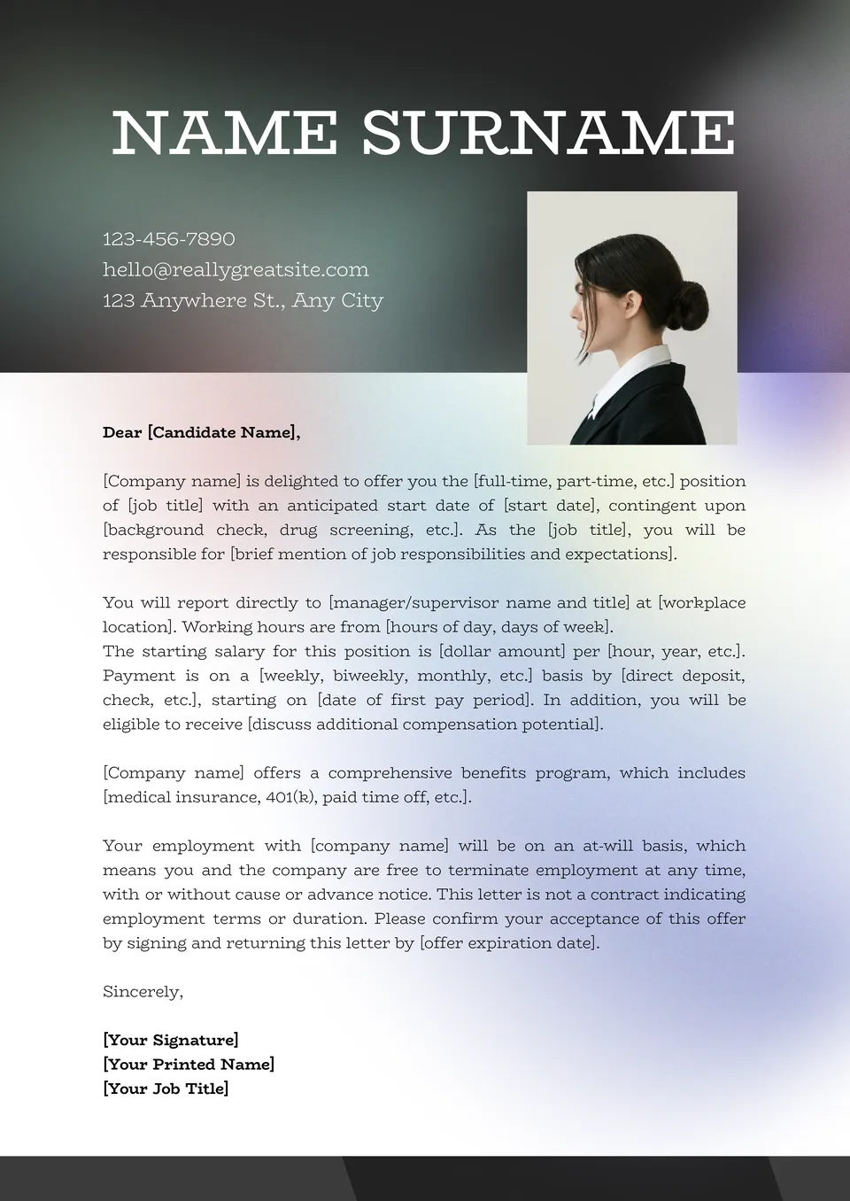Job Offer Letter Template