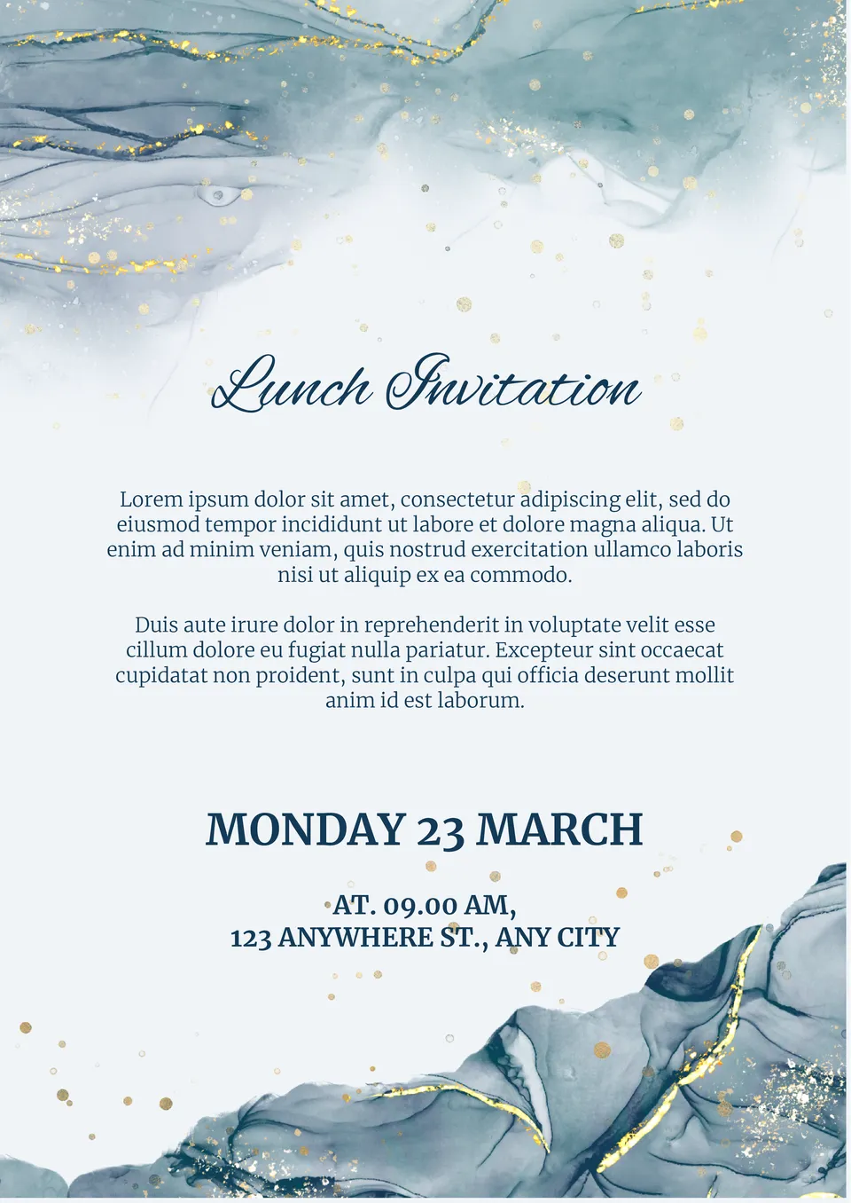 Lunch Invitation Template