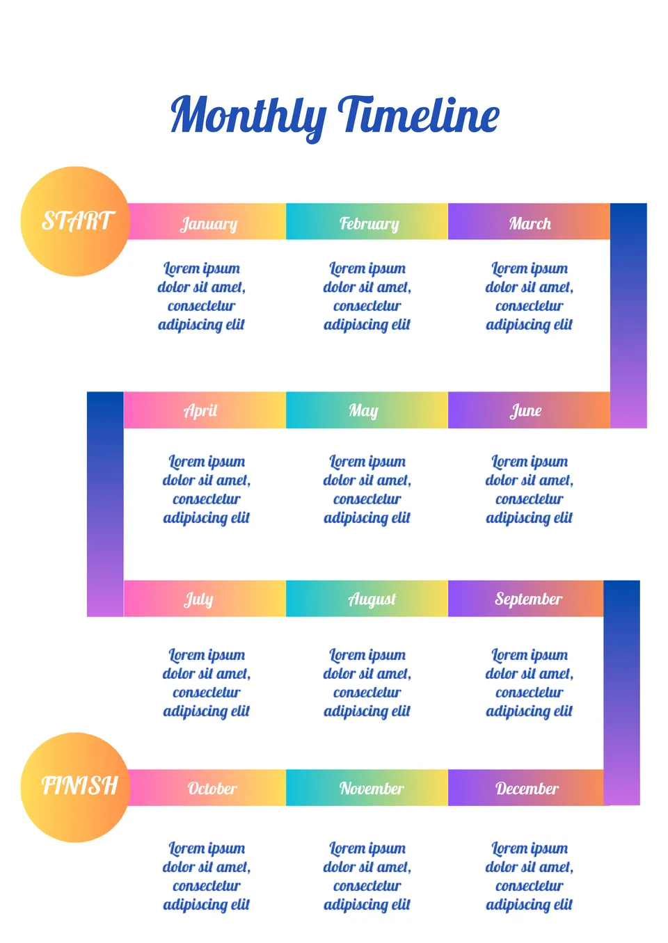 Monthly Timeline Template
