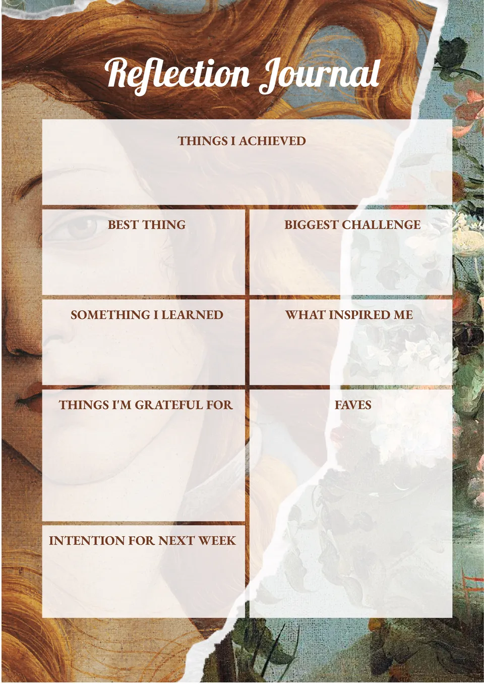 Reflection Journal Template