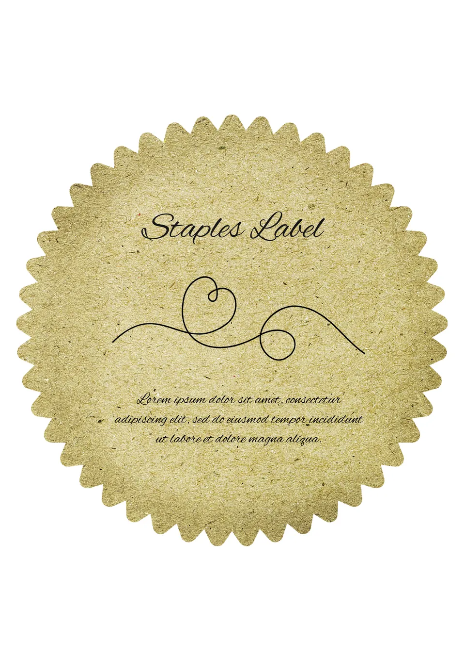 Staples Label Template