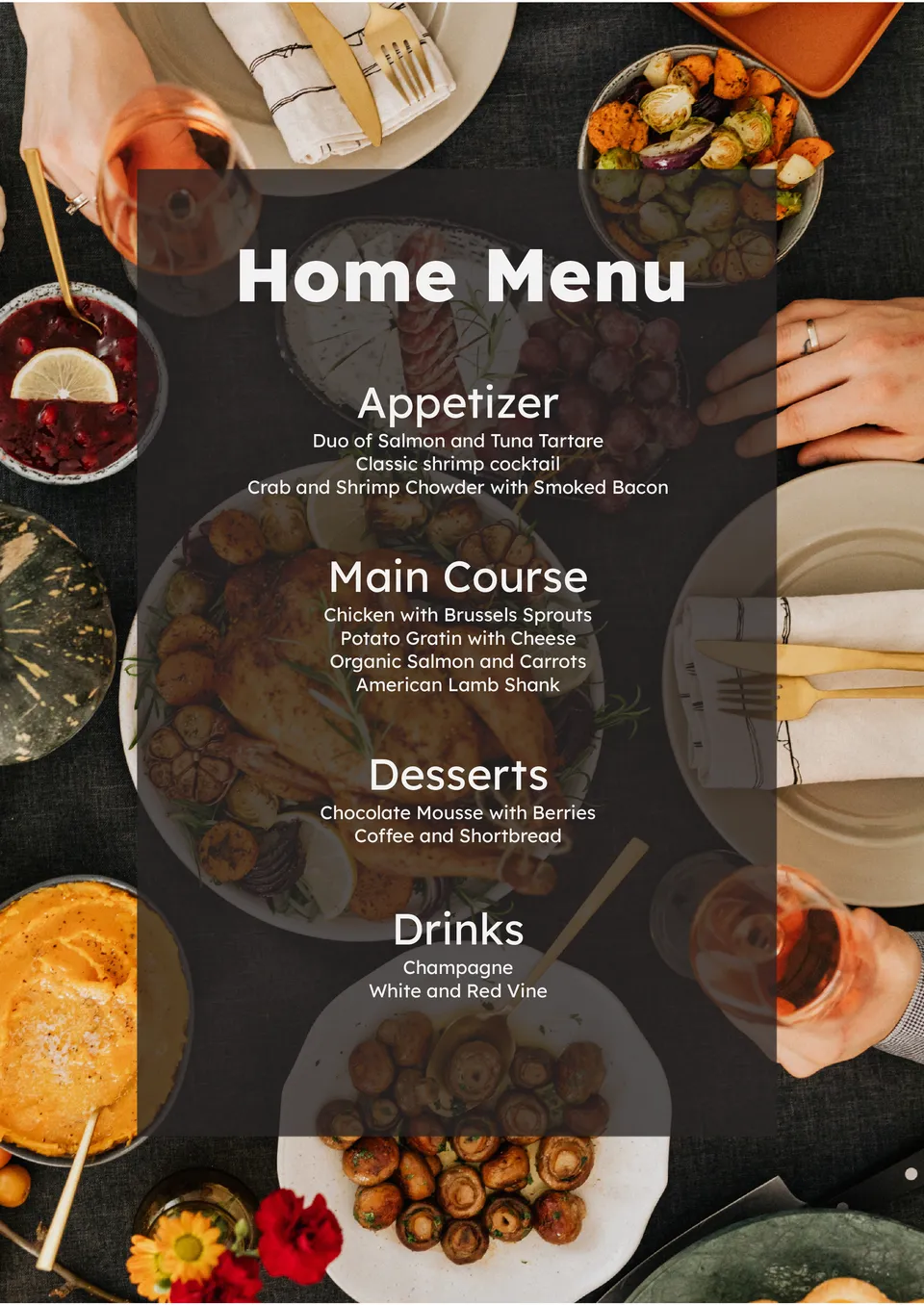 Home Menu Template