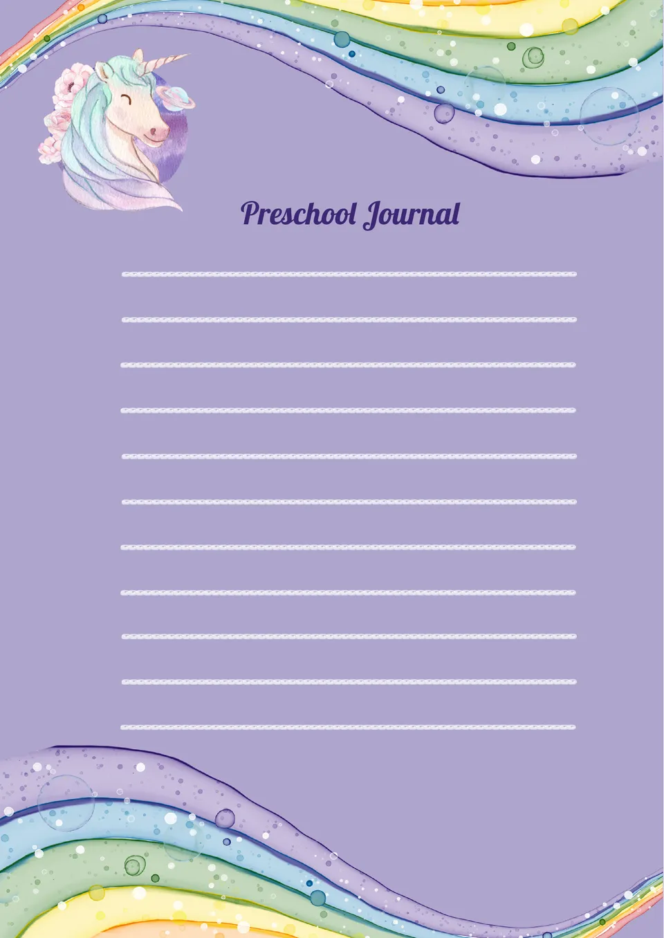 Preschool Journal Template