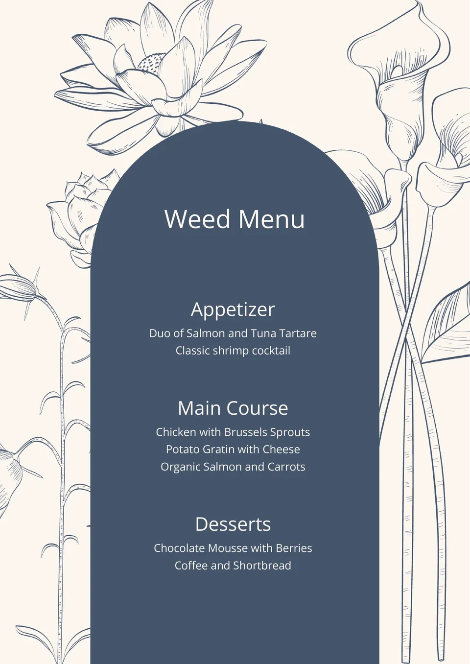 Weed Menu Template