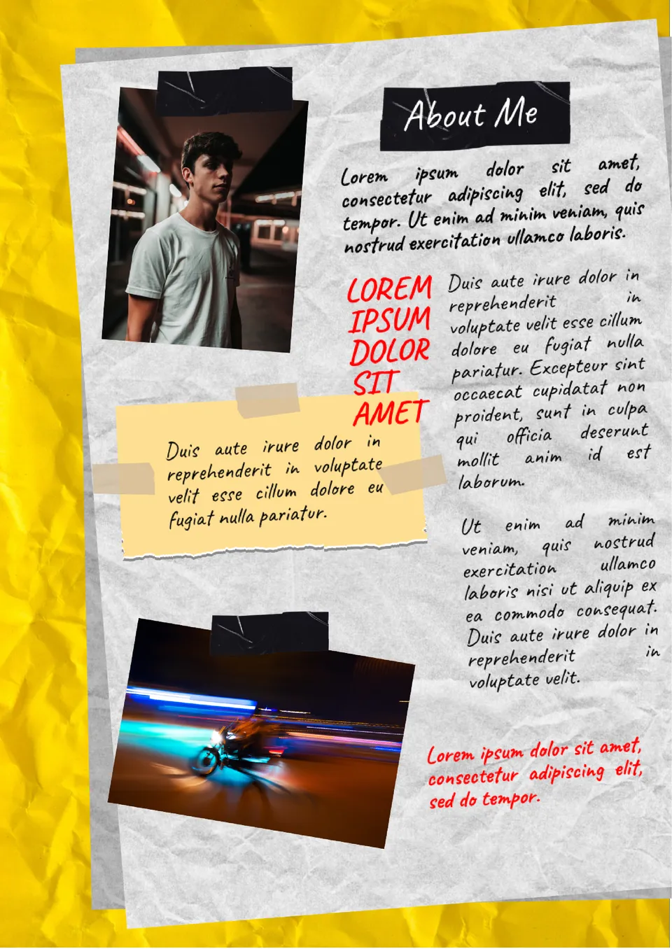 All About Me Book Template