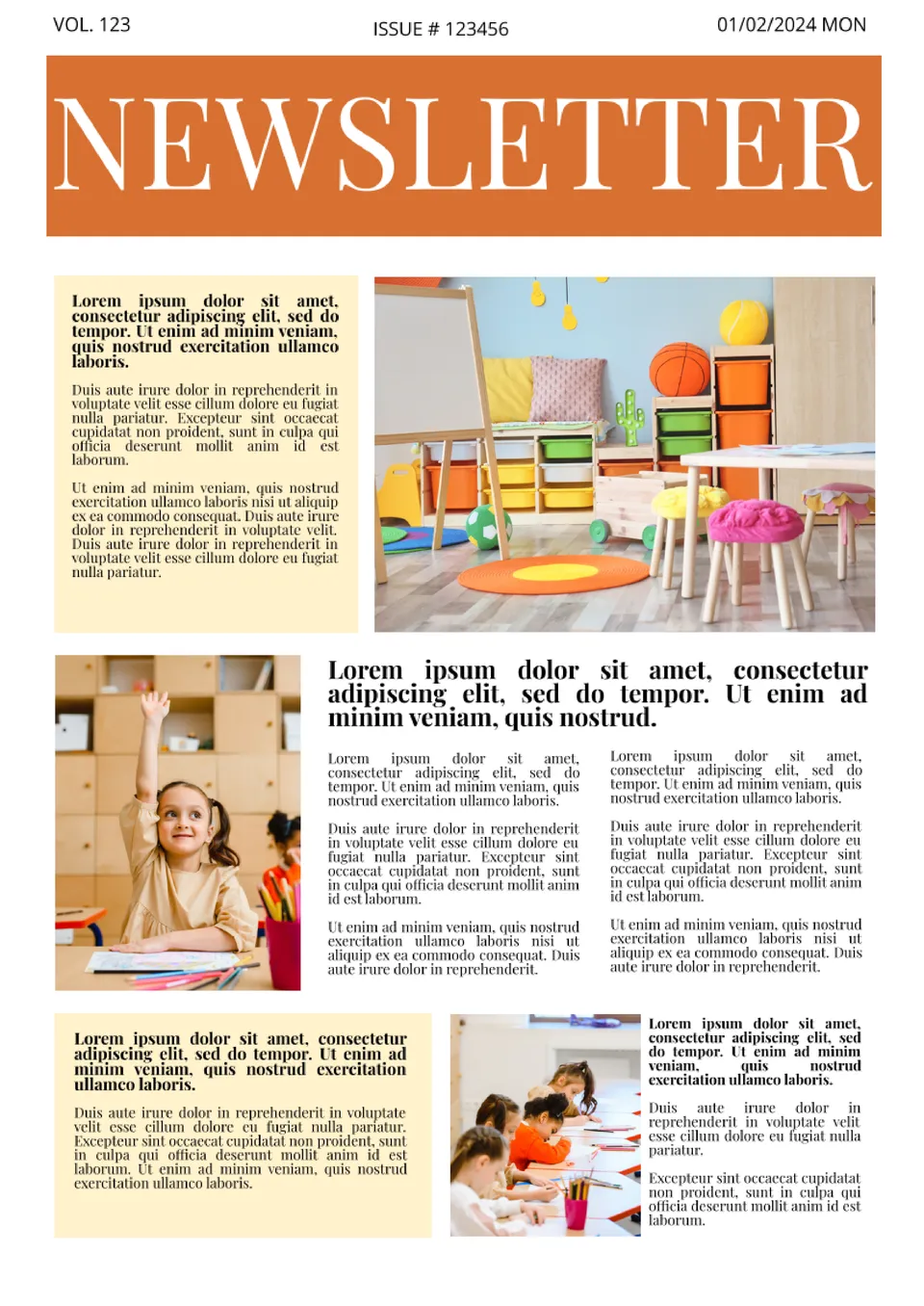 Classroom Newsletter Template