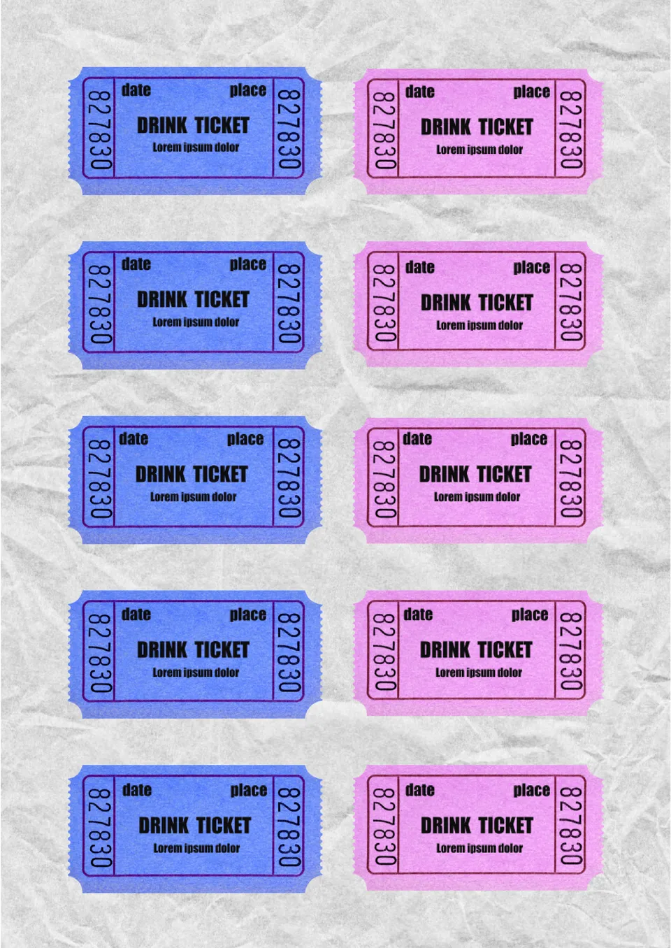 Drink Ticket Template