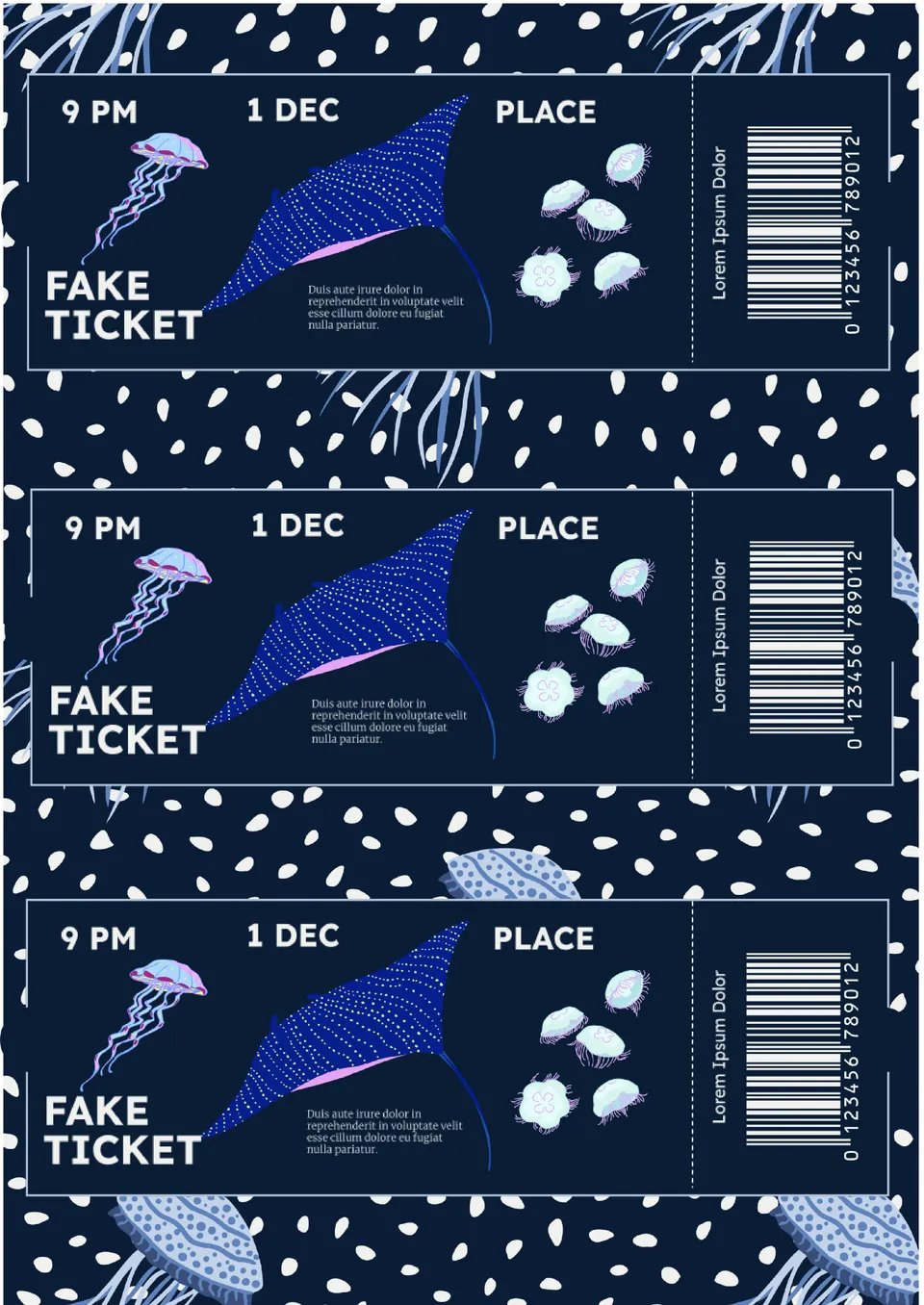 Fake Ticket Template