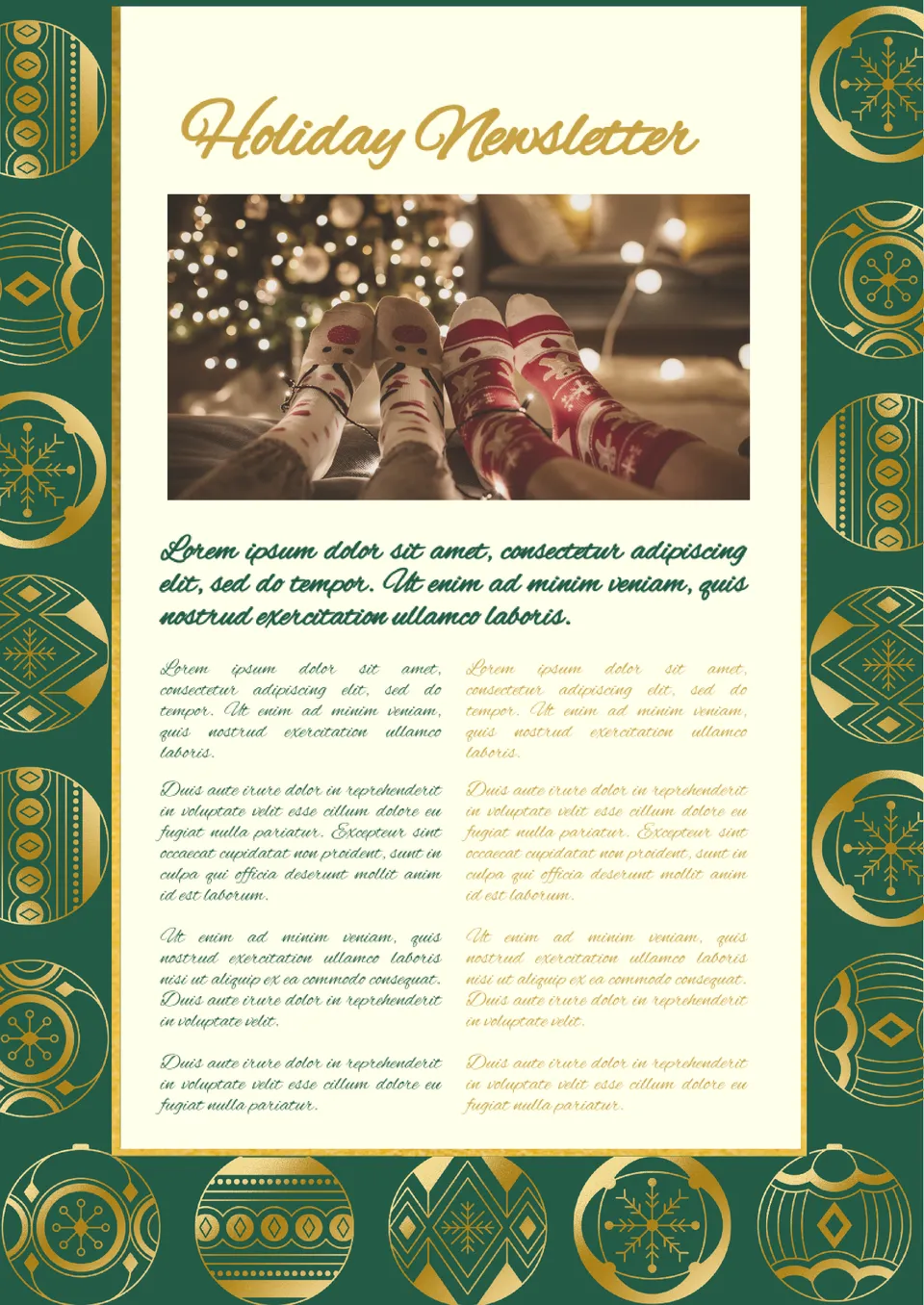 Holiday Newsletter Template