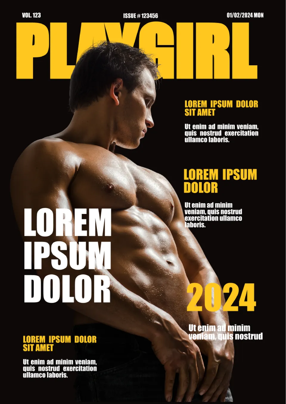 Playgirl Magazine Template
