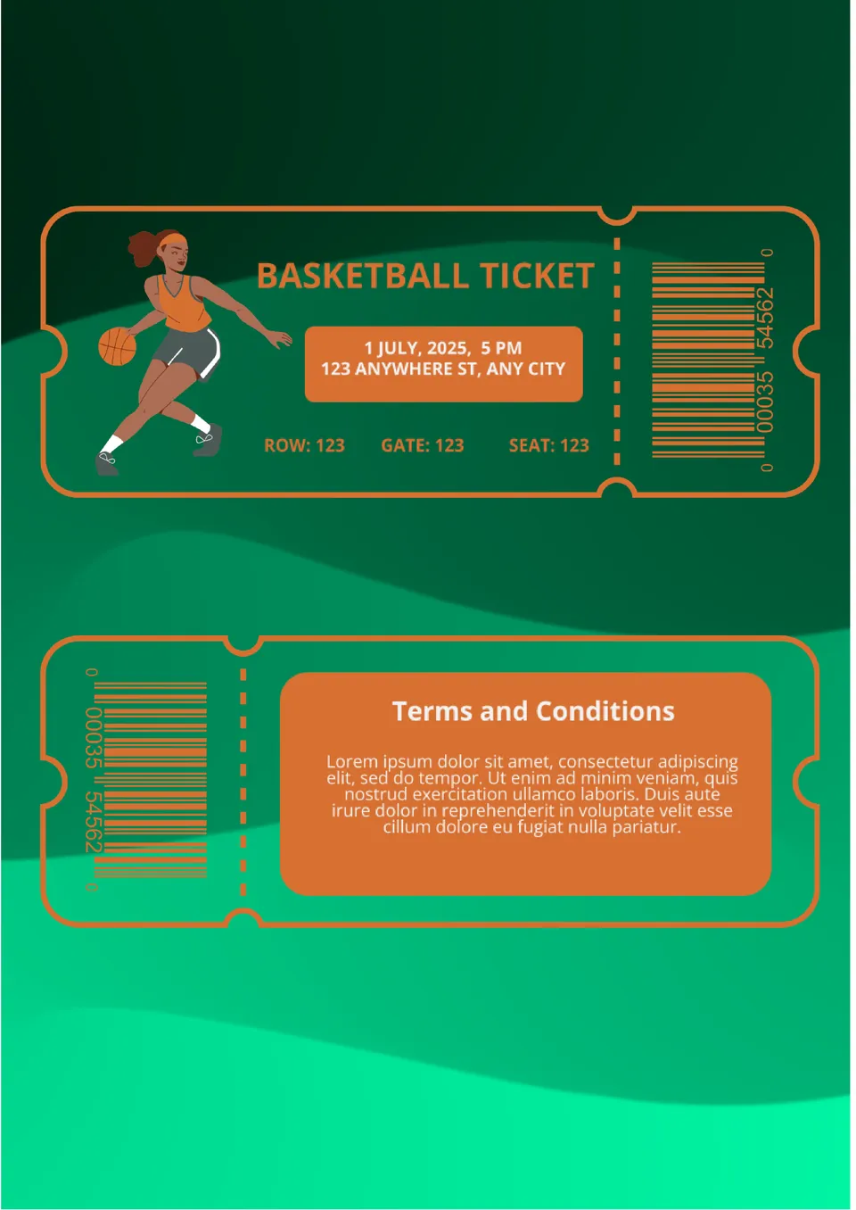 Sports Ticket Template