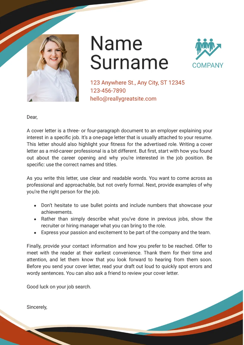 Acting Cover Letter Template
