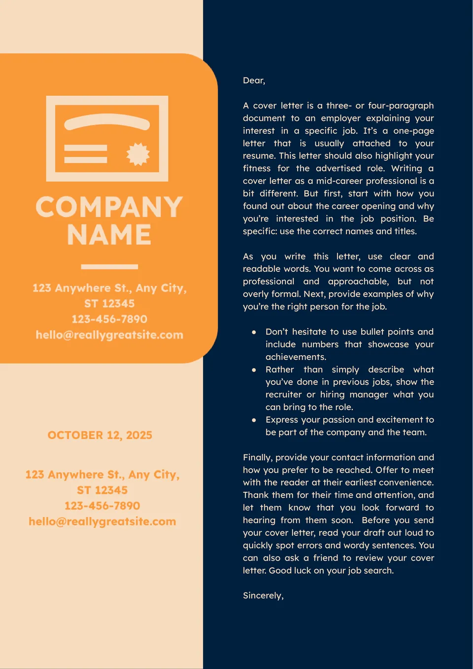 Administrative Assistant Cover Letter Template