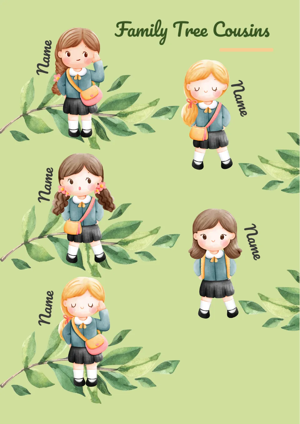 Family Tree Cousins Template