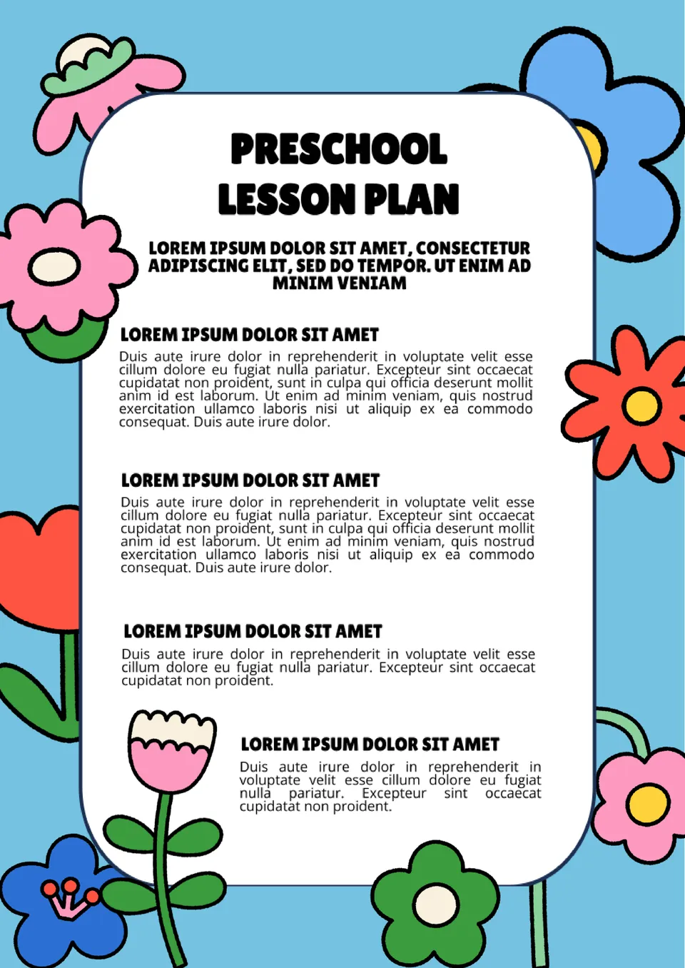 Art Lesson Plan Template