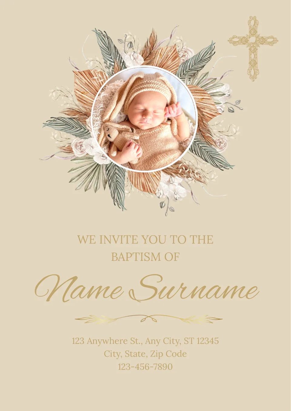 Baptism Invitation Template