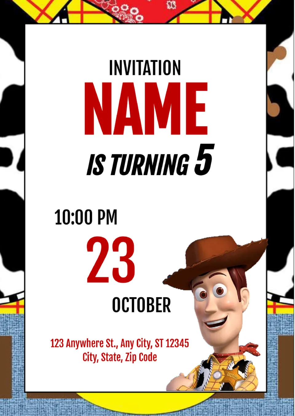 Toy Story Invitation Template
