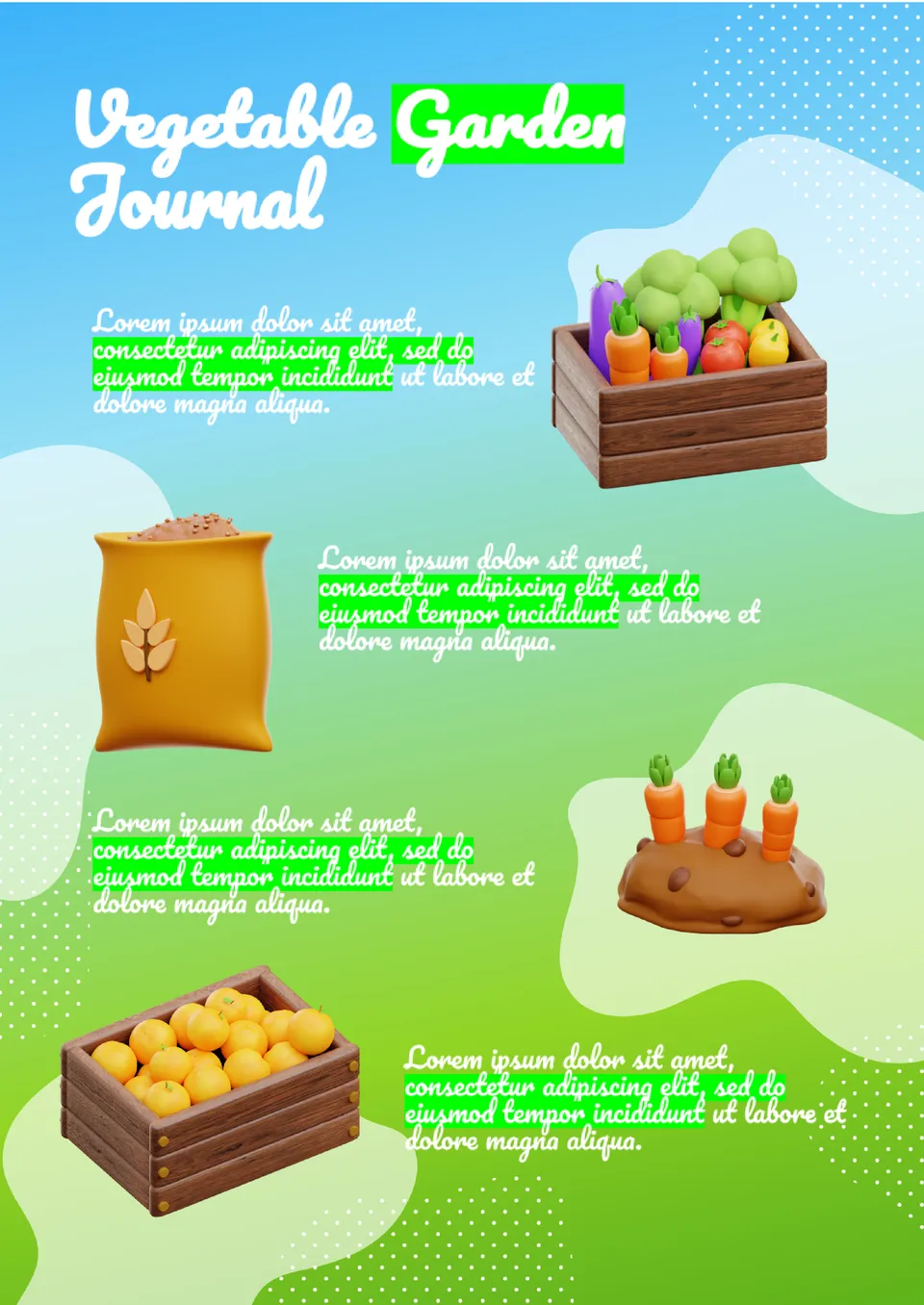 Vegetable Garden Journal Template