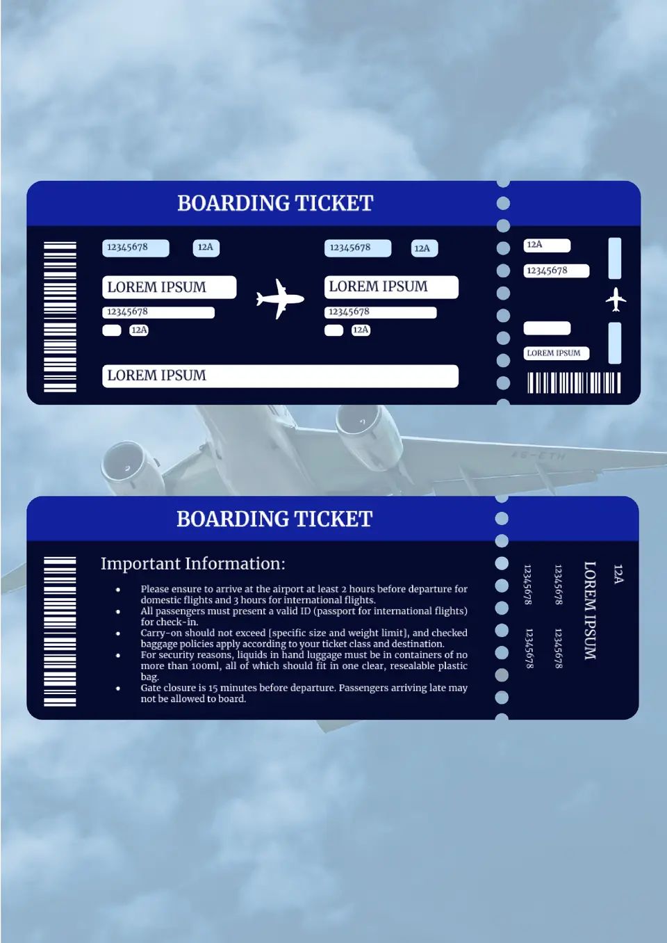 Airplane Ticket Template
