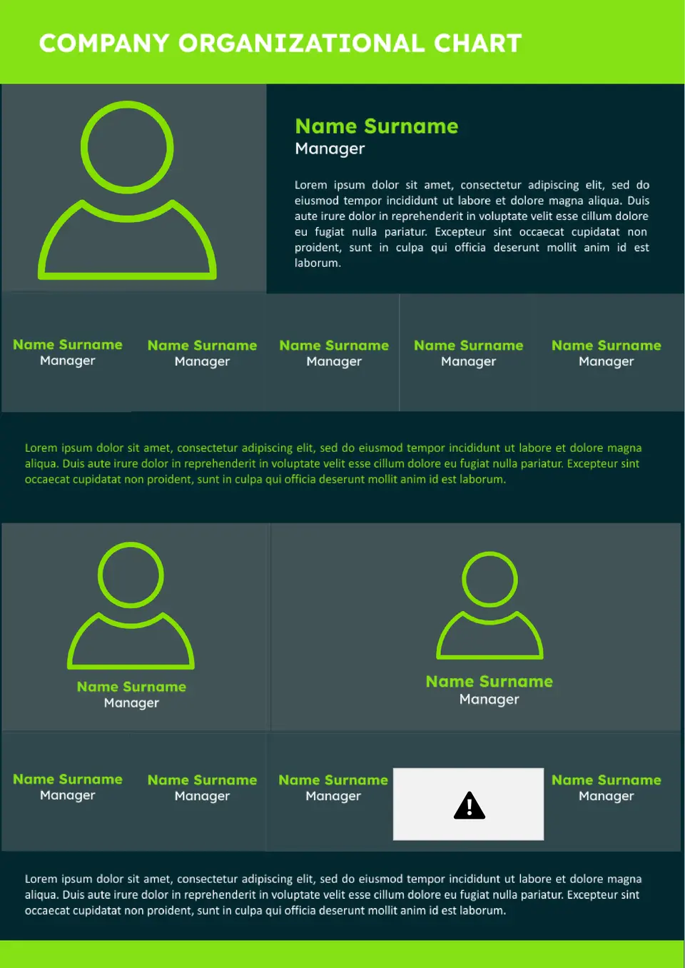 Company Organizational Chart Template