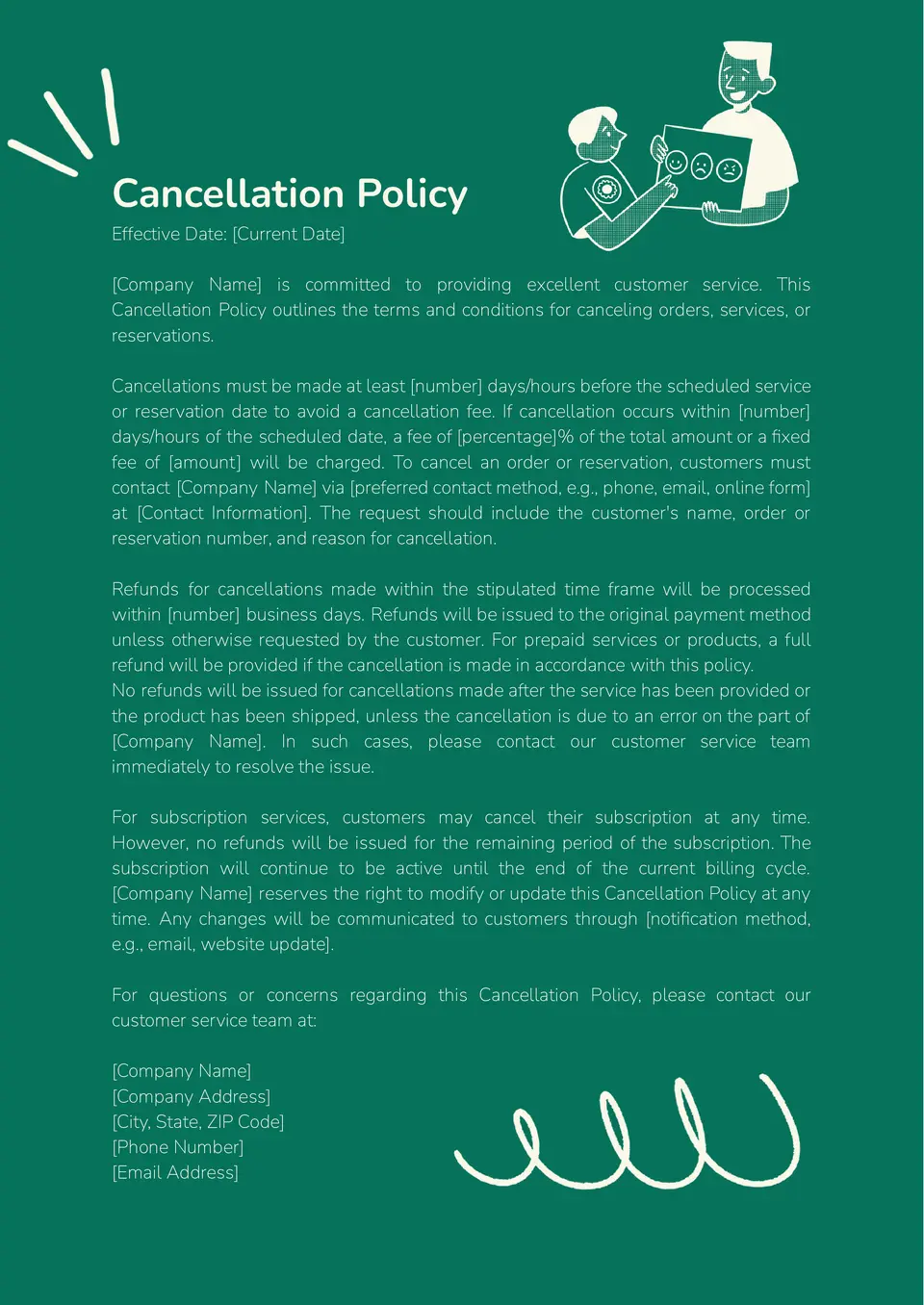 Cancellation Policy Template
