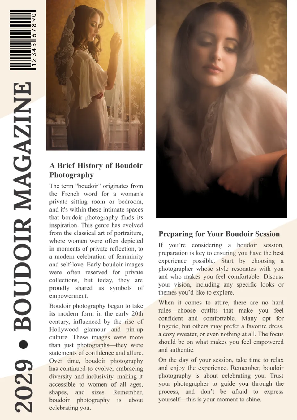 Boudoir Magazine Template
