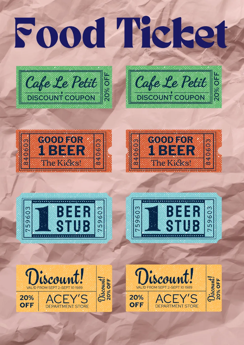 Food Ticket Template