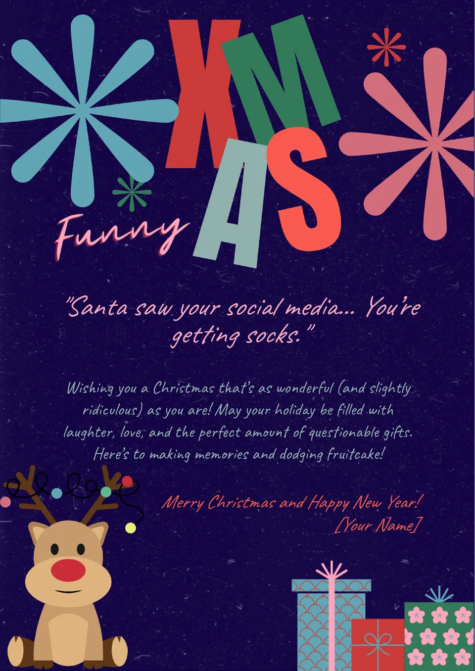 Funny Christmas Card Template