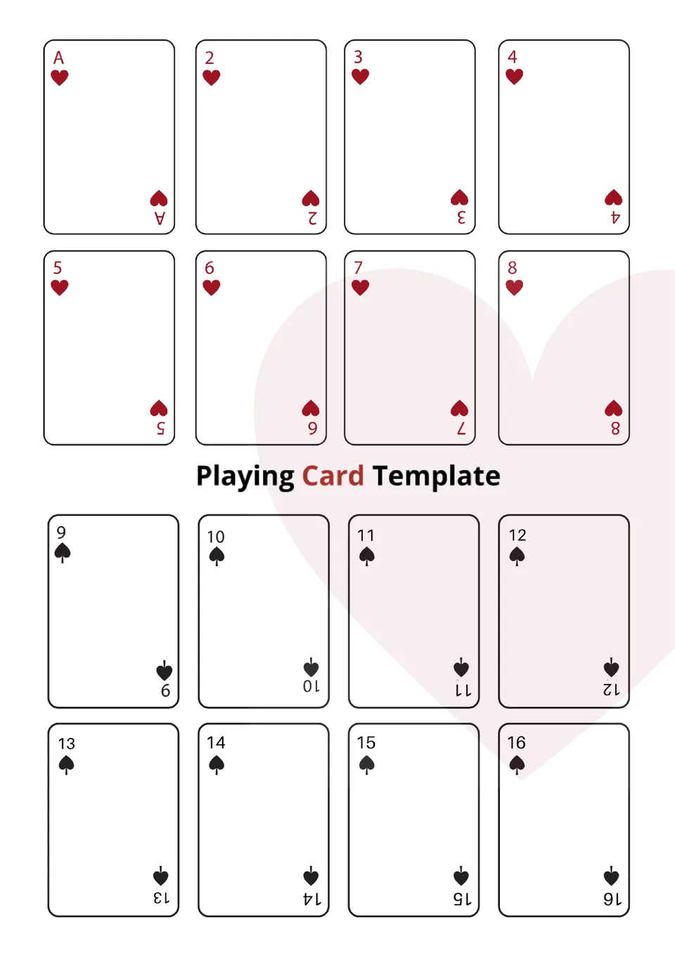 Playing Card Template