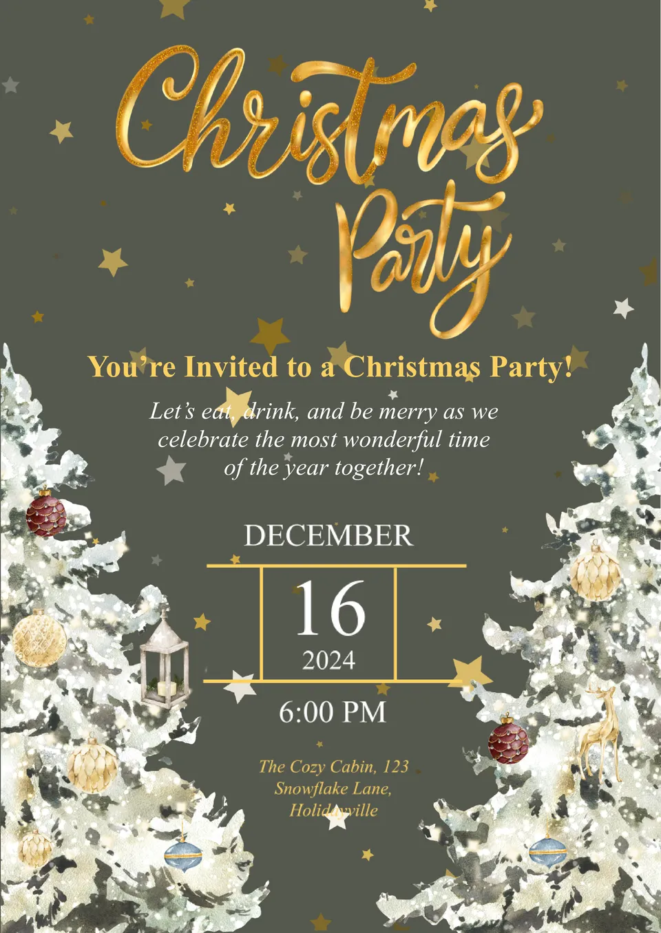Christmas Party Invitation Template