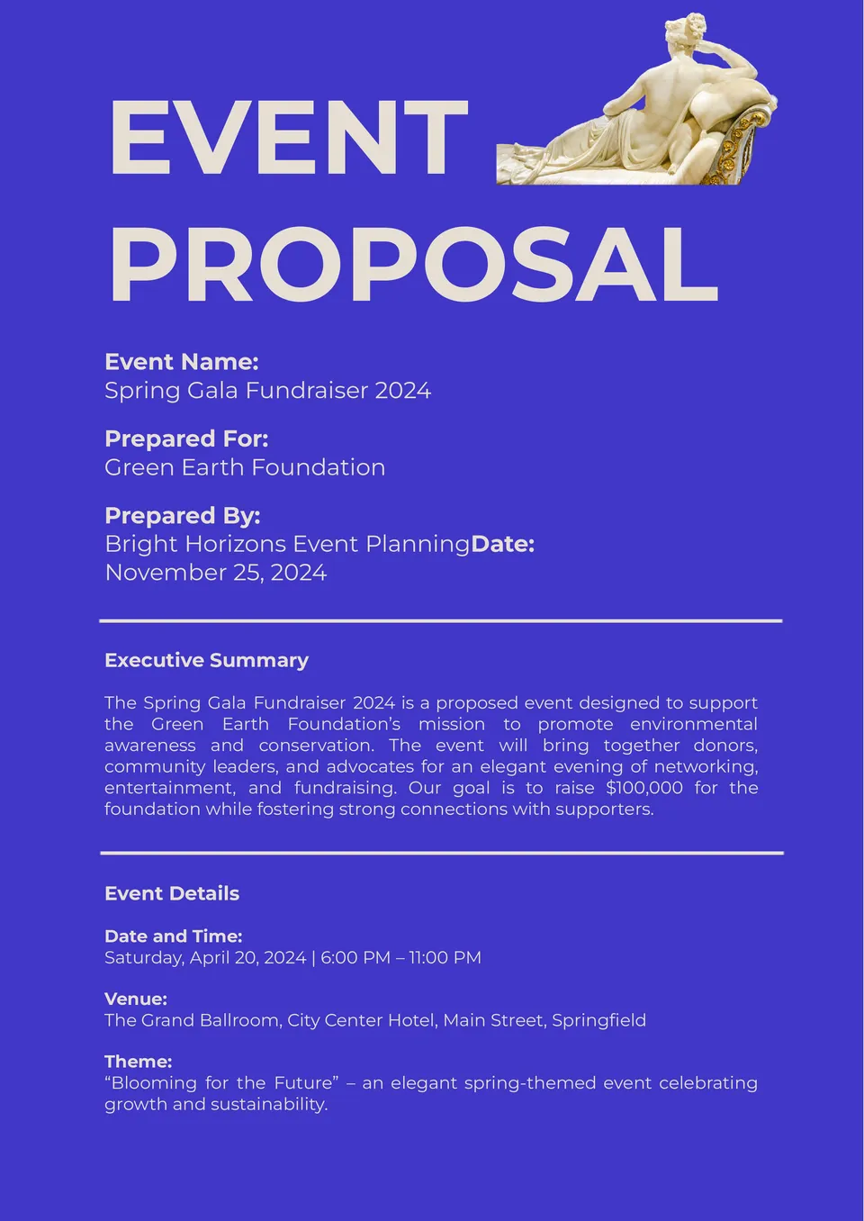 Event Proposal Template