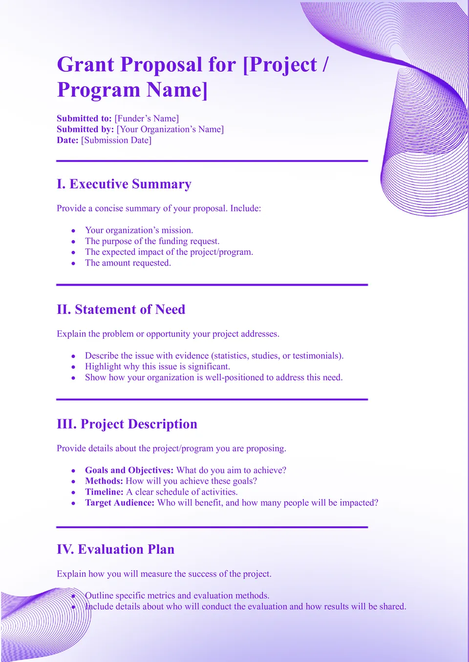 Grant Proposal Template