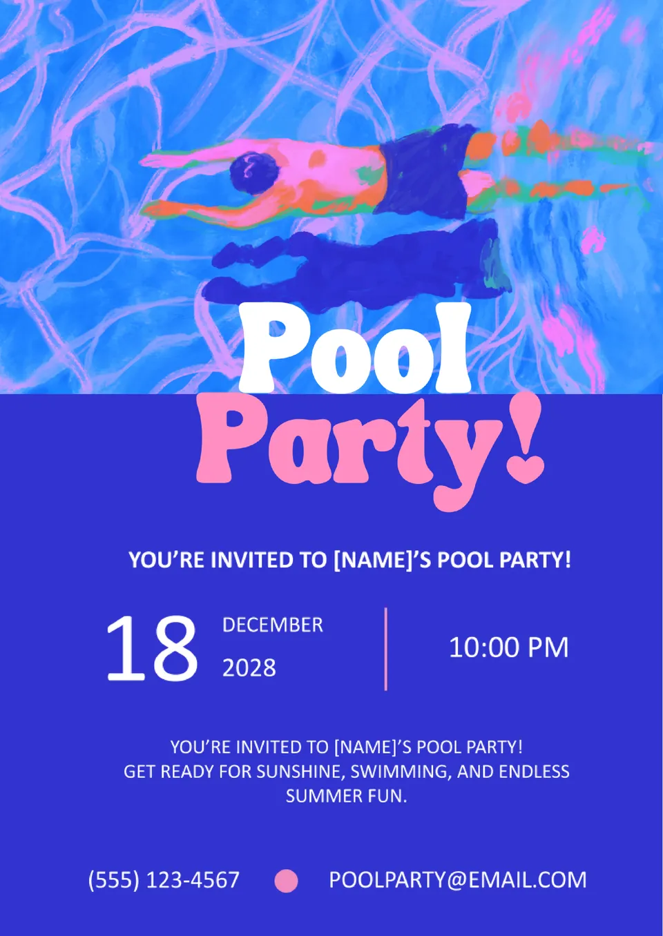 Pool Party Invitation Templates