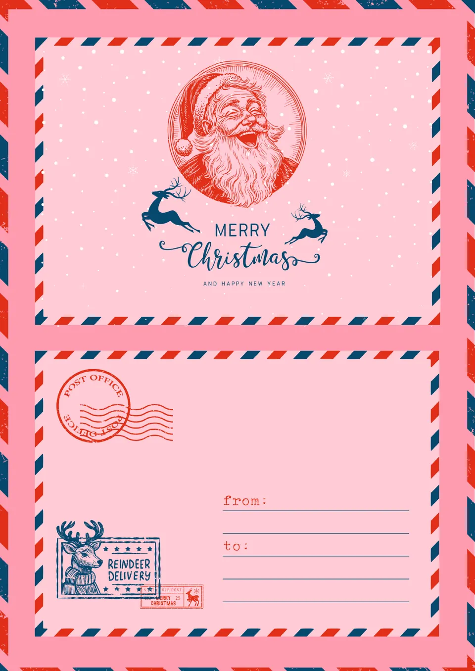 Holiday Greetings Postcard Template