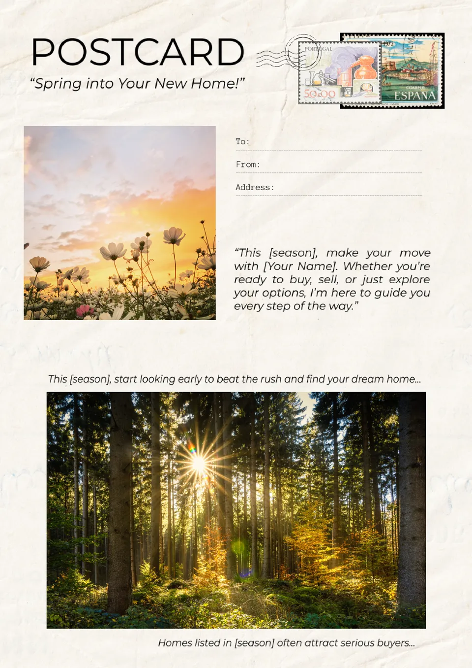 Seasonal Postcard Template