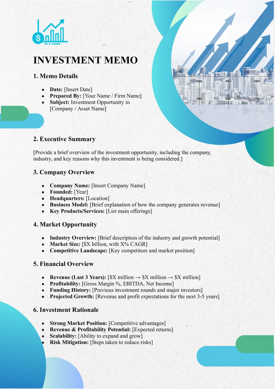 Investment Memo Template