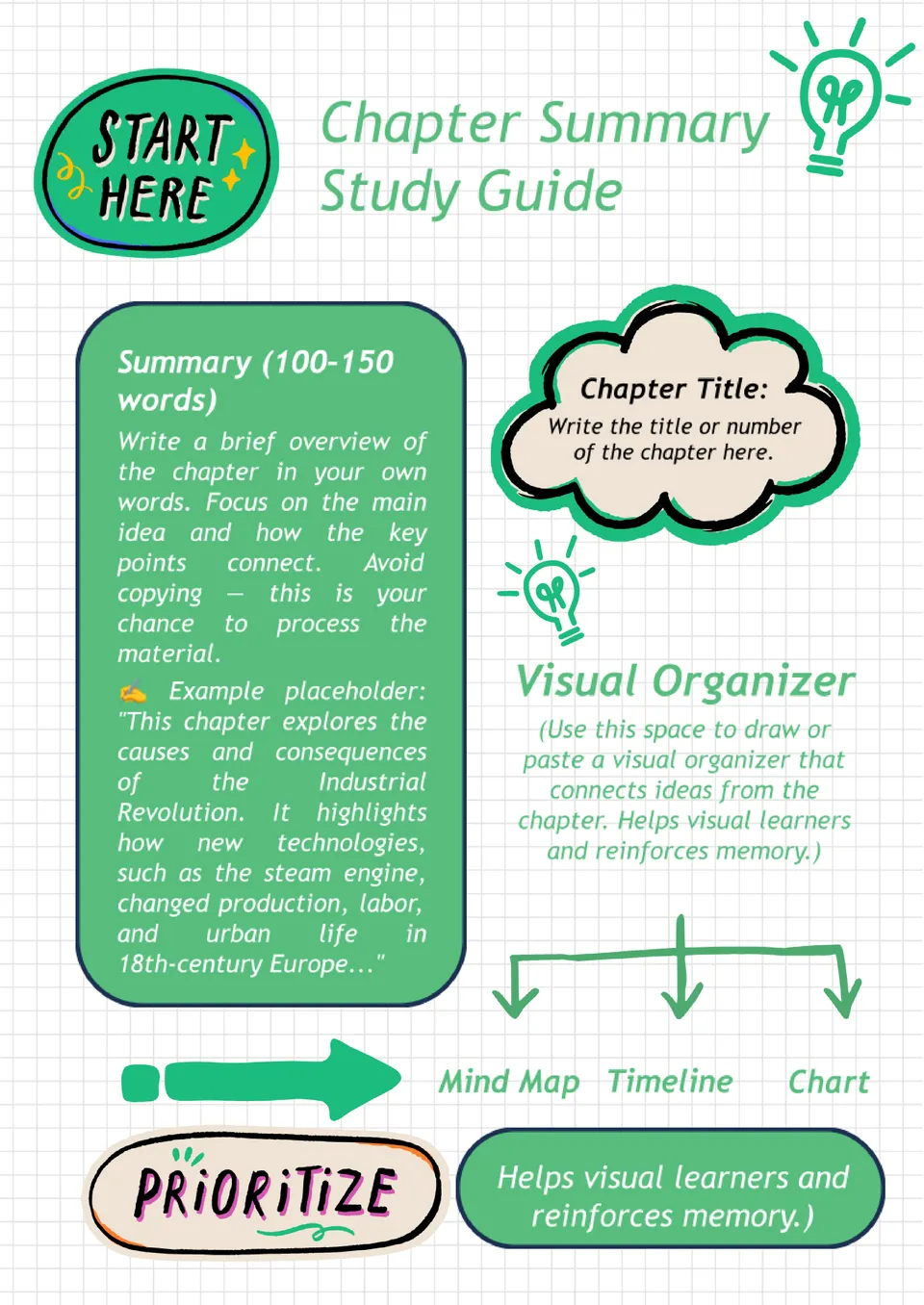 Chapter Summary Study Guide Template