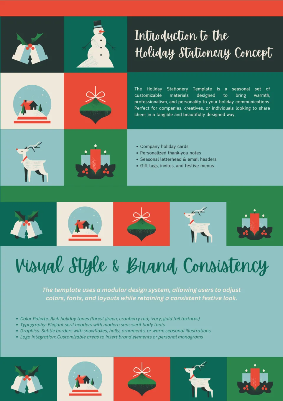 Holiday Stationery Template